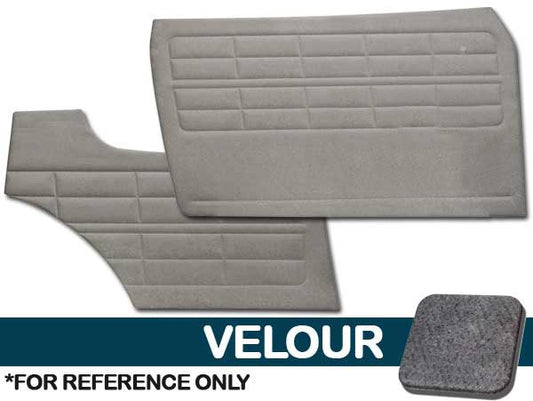 VW Karmann Ghia 1964-1974 Authentic Style Door Panels - W/O Pockets, Front & Rear, Velour