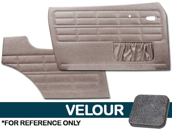 VW Karmann Ghia 1964-1974 Authentic Style Door Panels - W/ Pockets, Front & Rear, Velour