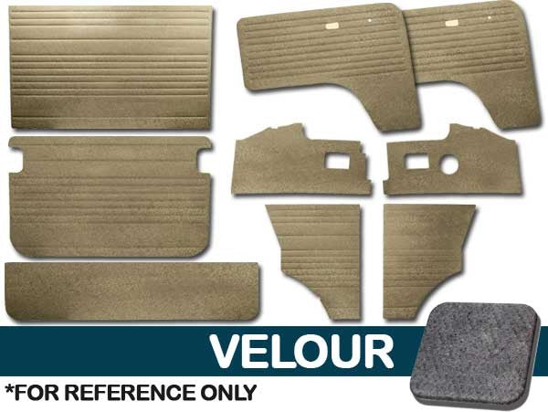 Door Panels Complete, 9pc. - Velour