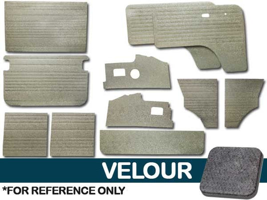 Door Panels Complete, 11pc. - Velour