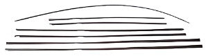 111-898-111BGR VW Beetle 7-Piece Aluminum Body Molding - 1967 German