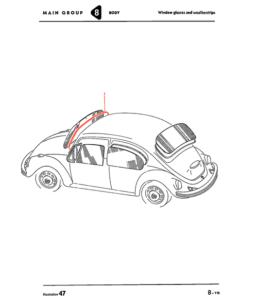 Bug 65-77 Front Window Seal American Style