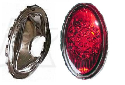 Bug 56-61 Taillight Lens & Reflector Left or Right "Snowflake"