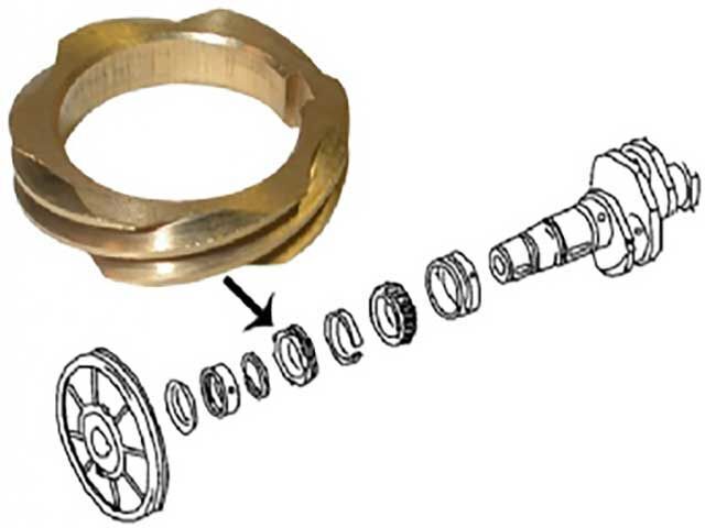 111-105-223 VW Brass Distributor Drive Gear - 1200cc-1600cc Engines