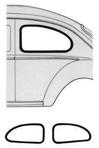 Bug 52-64 Quarter Window Seal Cal Look