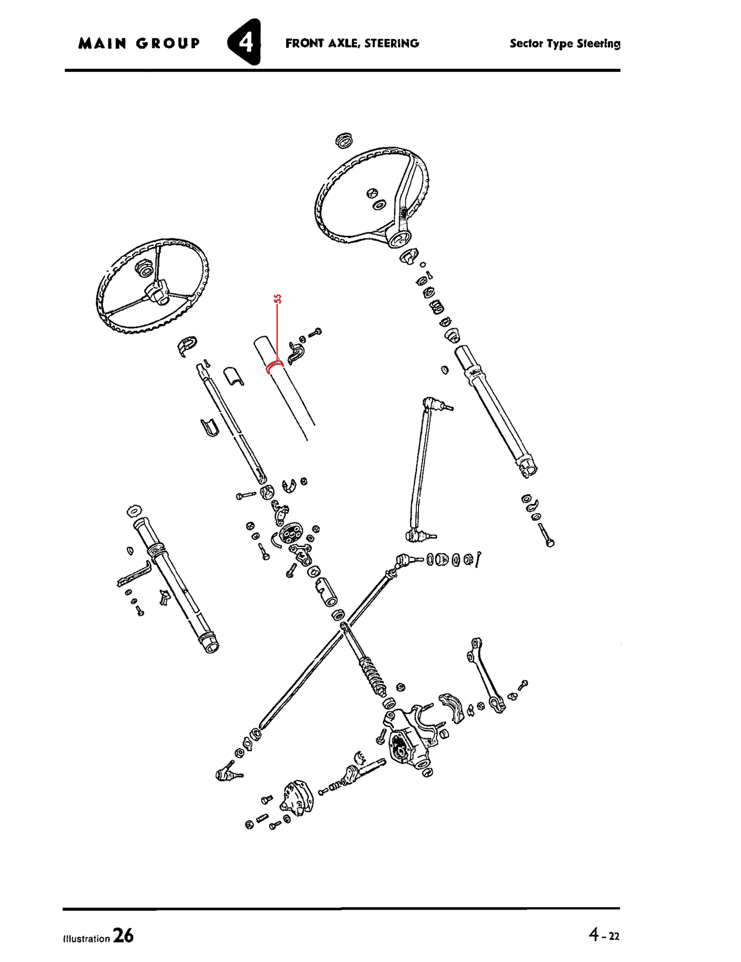 Bug 46-67, KG 56-67 Steering Column Grommet at Upper Bracket