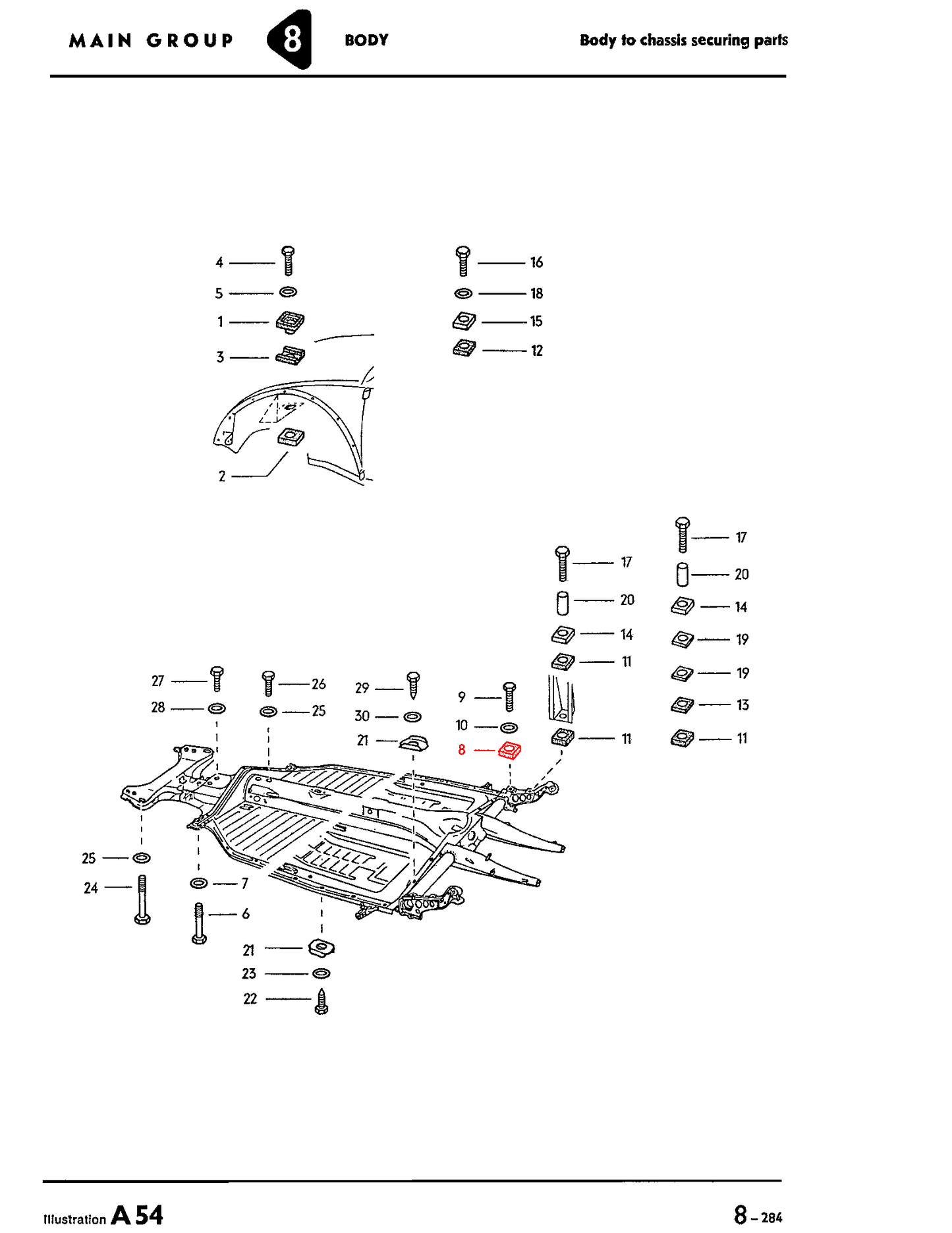 Bug 60-79 Rubber Pad Between Body & Pan Each