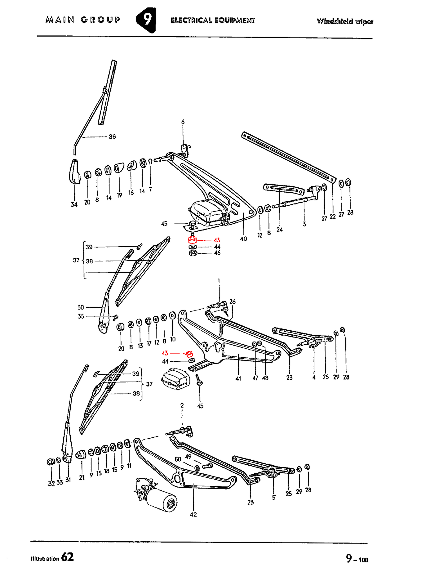 Bug, Bus ^79 Wiper Assembly Grommet