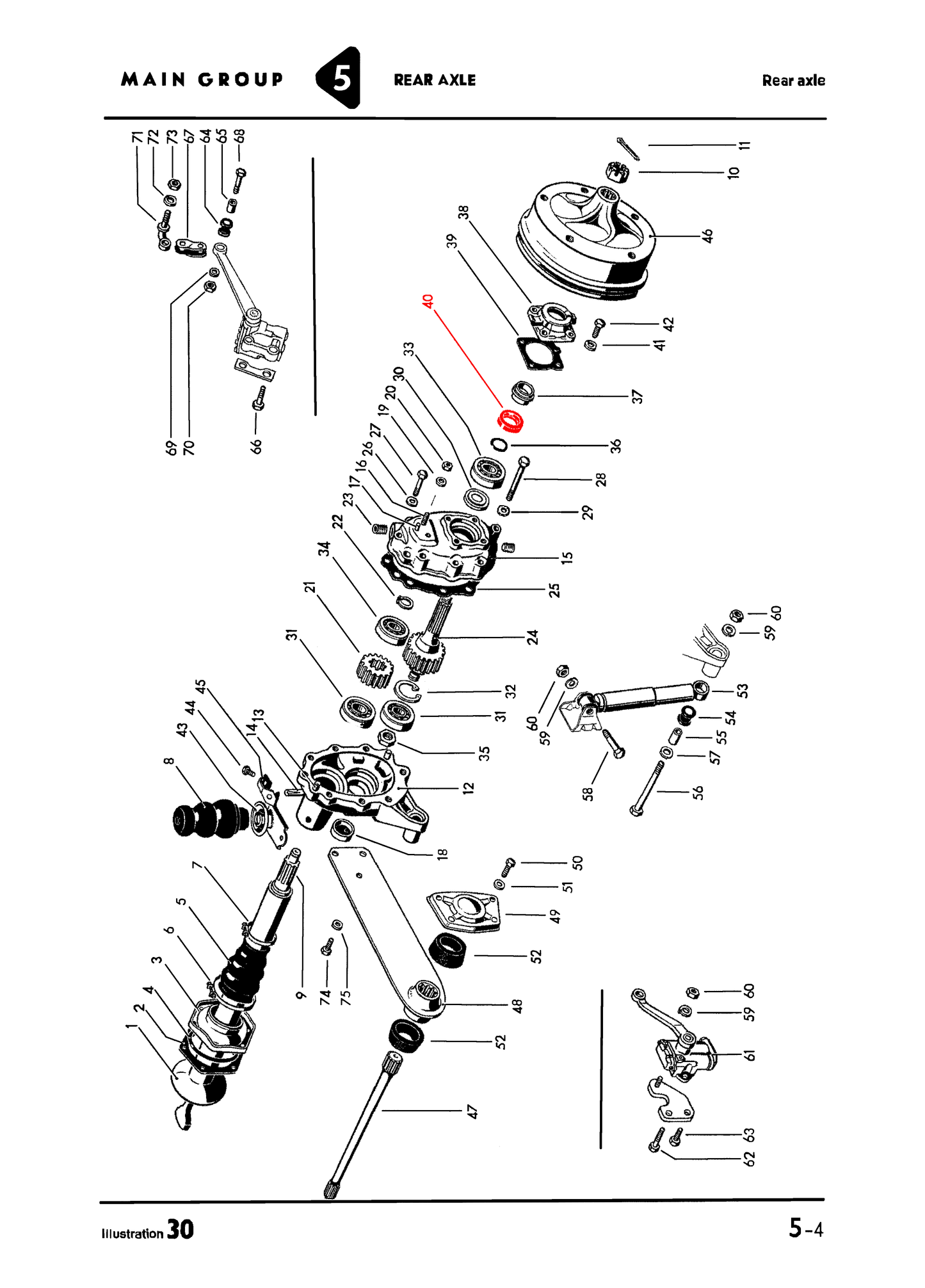 Rear Axle Bearing Seal for IRS or Swing Axle Each