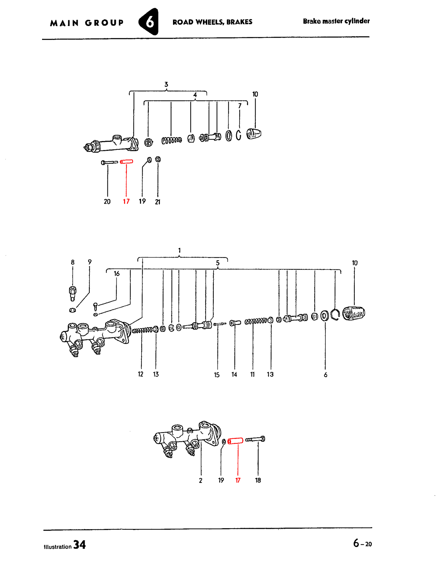 Standard Master Cylinder Bolt Spacer, EA