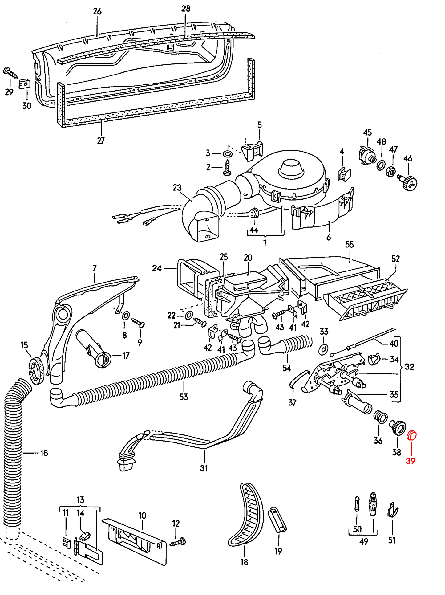 Bug & KG 68-77, T3 68-73 Fresh Air Knob Insert