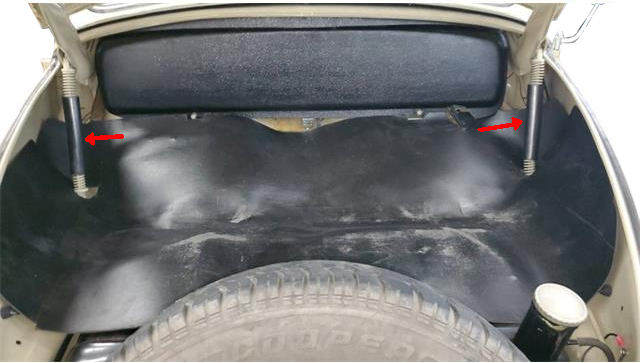 62-77 Bug Front Hood Hinge Spring Cover Each