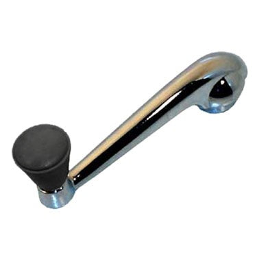 VW Bug, Ghia 1958-1966 Show Chrome Window Crank Black Knob
