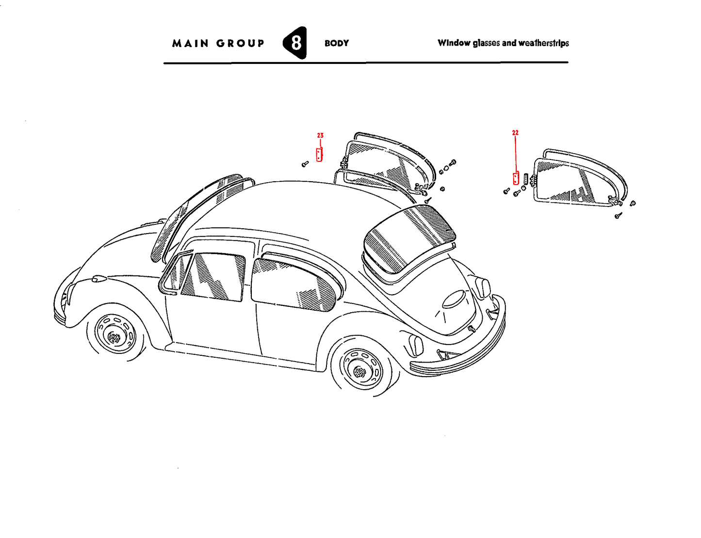 65-77 Beetle, Pop Out Hinge Cover, Chrome