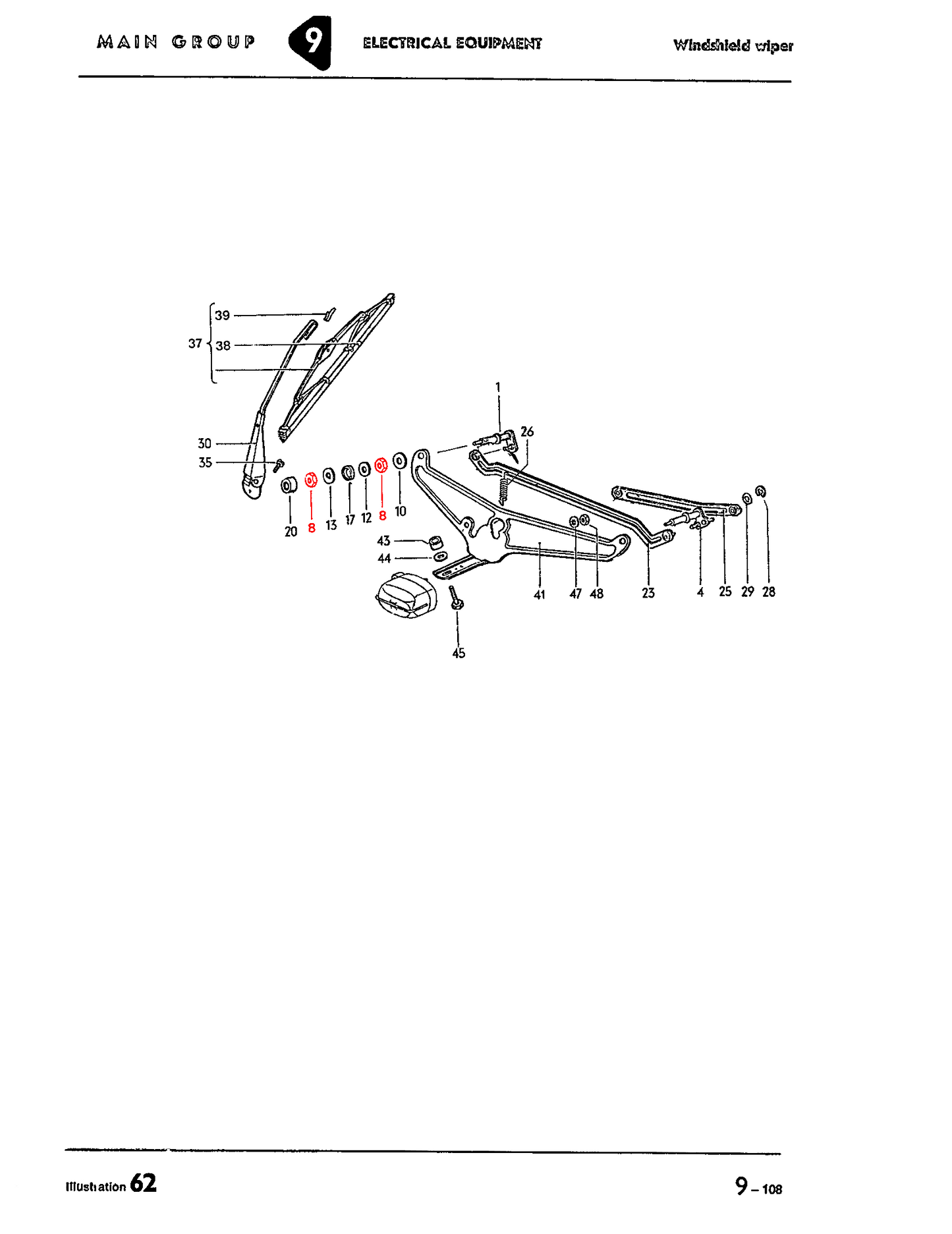 T1 53-69, Wiper Shaft Retaining Nut