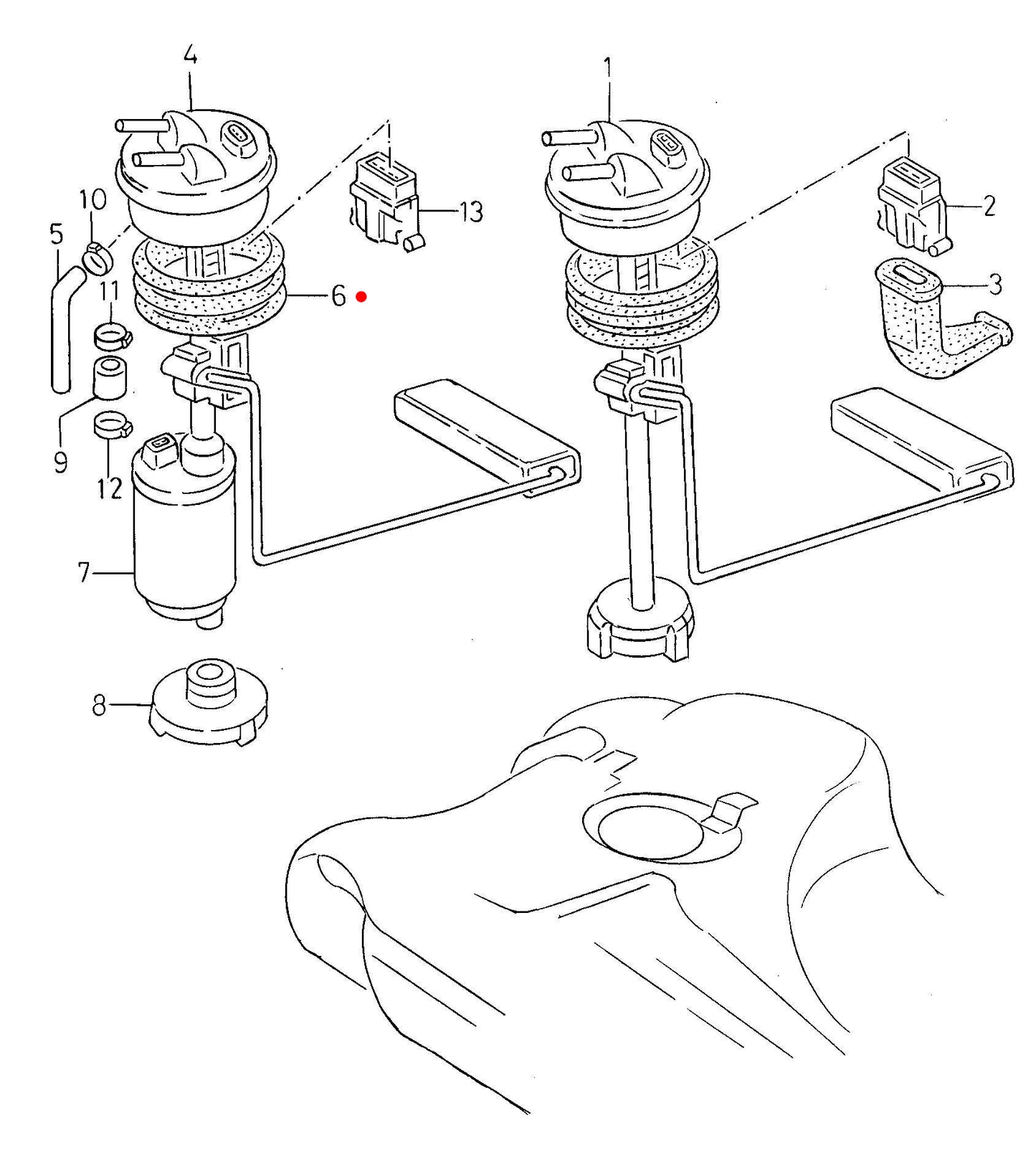 6N0-919-133 - GASKET, FUEL SENDER MK2