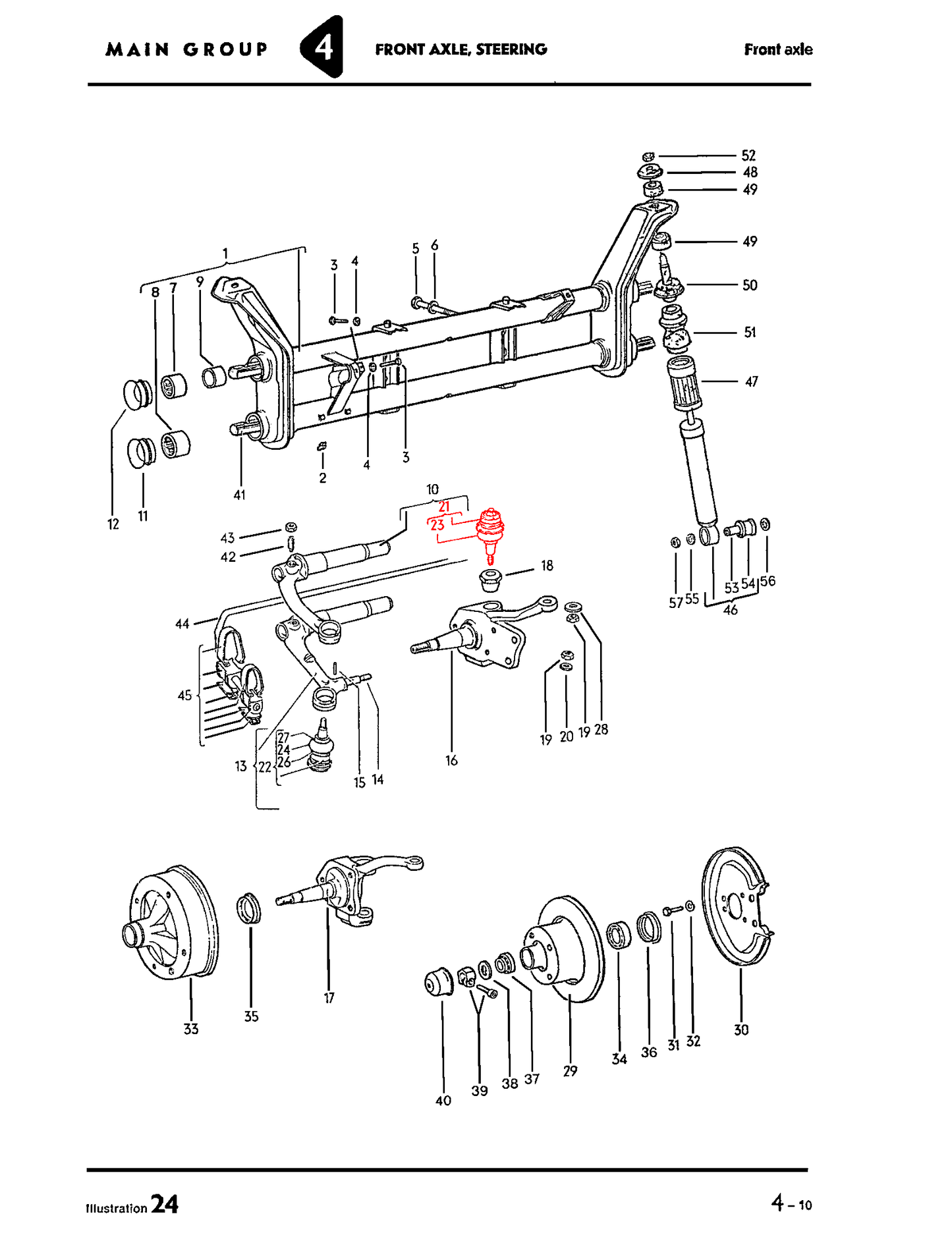 131-405-361FIT VW Beetle Upper Ball Joint - 1966-1977 - Made in Italy