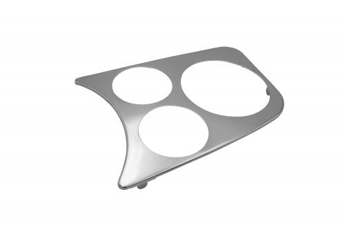 3 Gauge Chrome Panel  3 1/8" (1) 2 1/16" (2)
