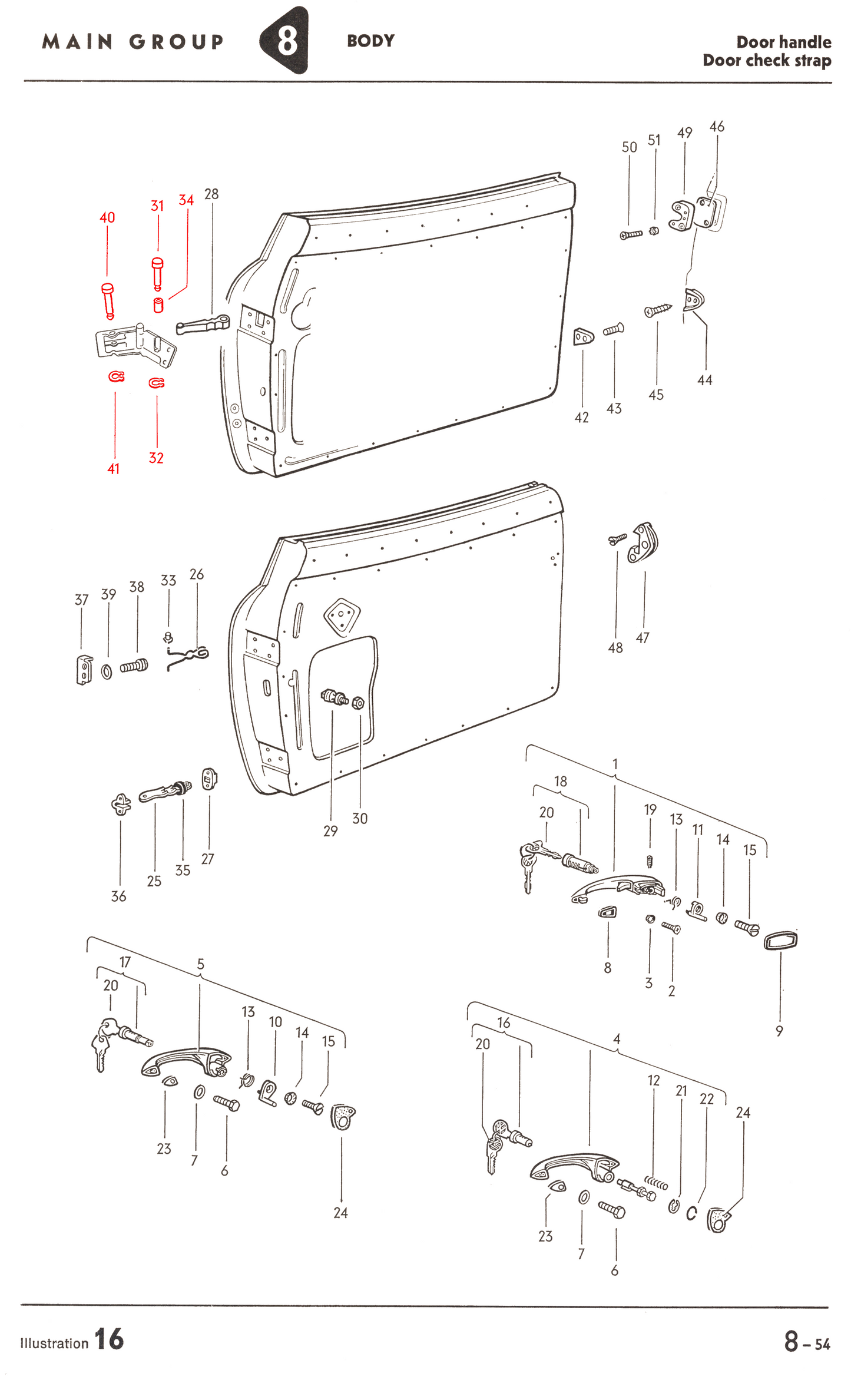 Ghia 56-74 Door Check Rod Pin Set (Per Door)