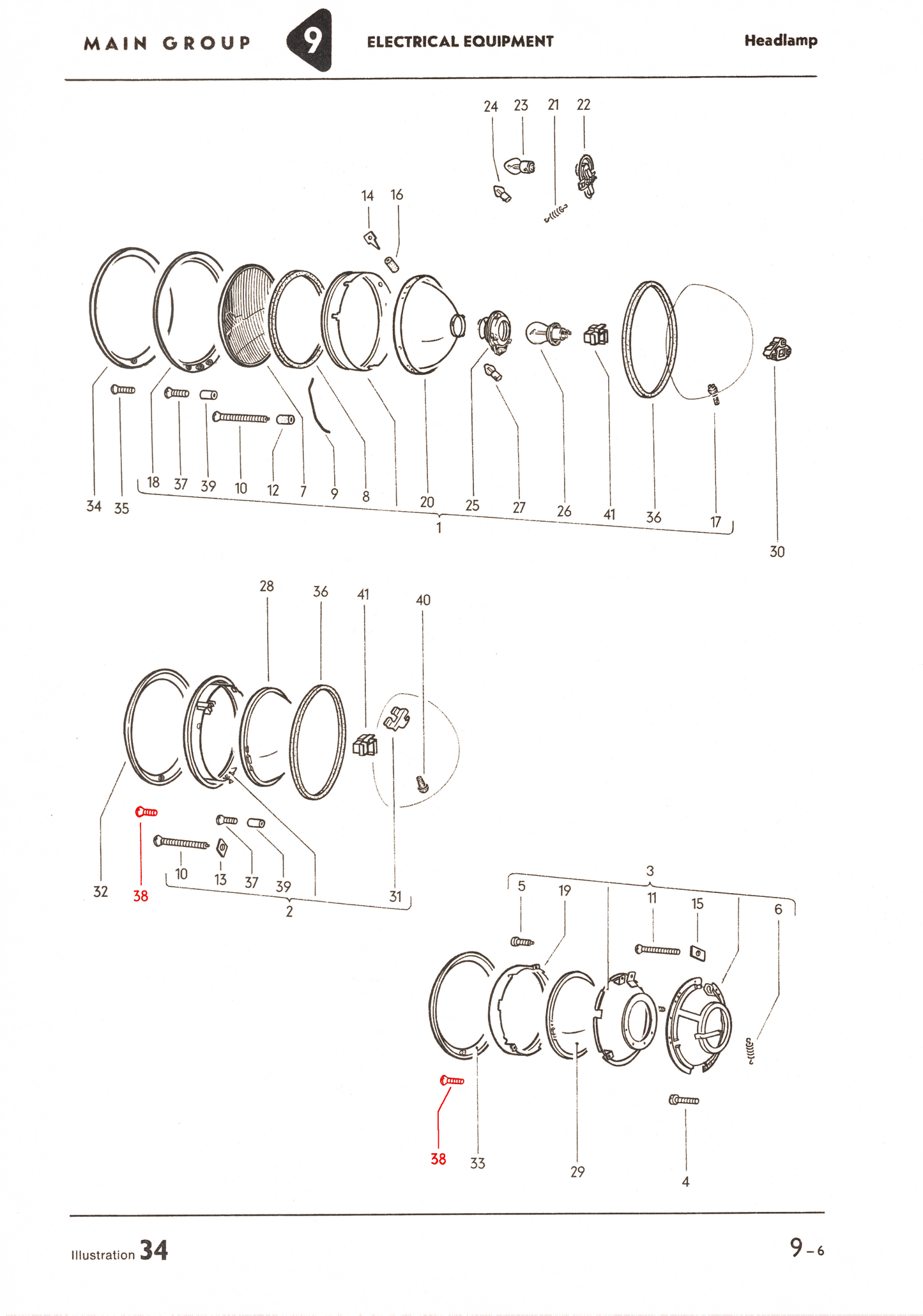 Ghia 56-74 Headlight Ring Screw Each 4x18