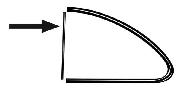 KG 60-71 Quarter Window Seal Front Sedan