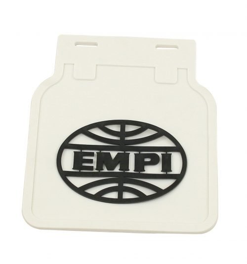 Mud Flaps, White with Black Logo, Type 1, Pair