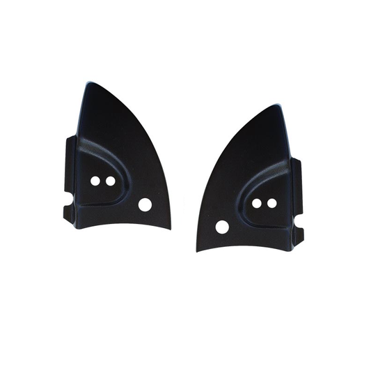 Bug 68-70, SB 71-79 Convertible Frame Hinge Covers Black Pair