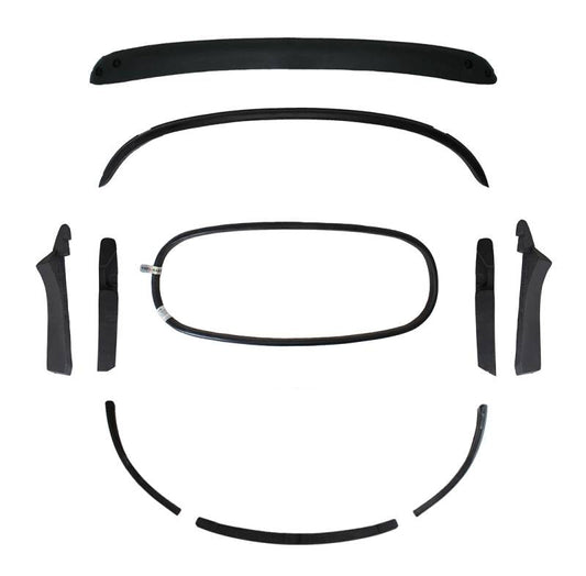 Bug, Super Beetle 67.5-71 Convertible Top Synthetic Wood Bow kit