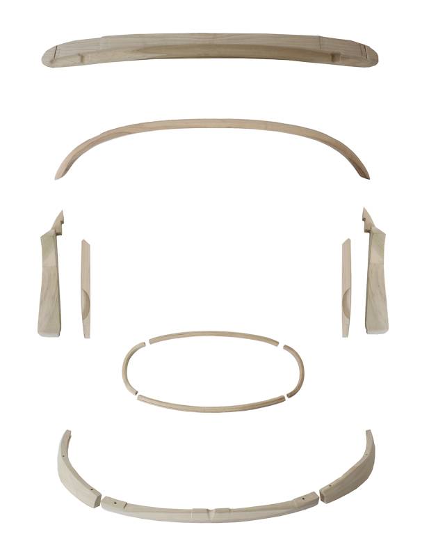 Bug, Super Beetle 67.5-71 Convertible Top Wood Bow kit