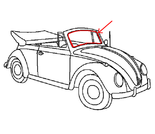Bug 65-72 Convertible Front Windshield Seal Cal Look
