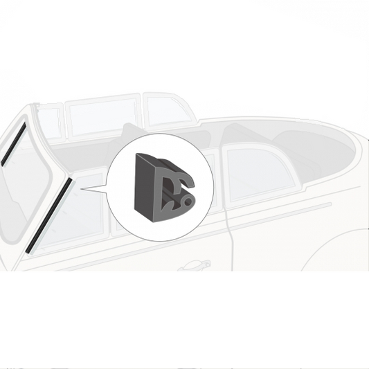 151-353C-L/R VW Beetle Convertible Front Door Vent to Windshield Post Seals - (1965-1979)