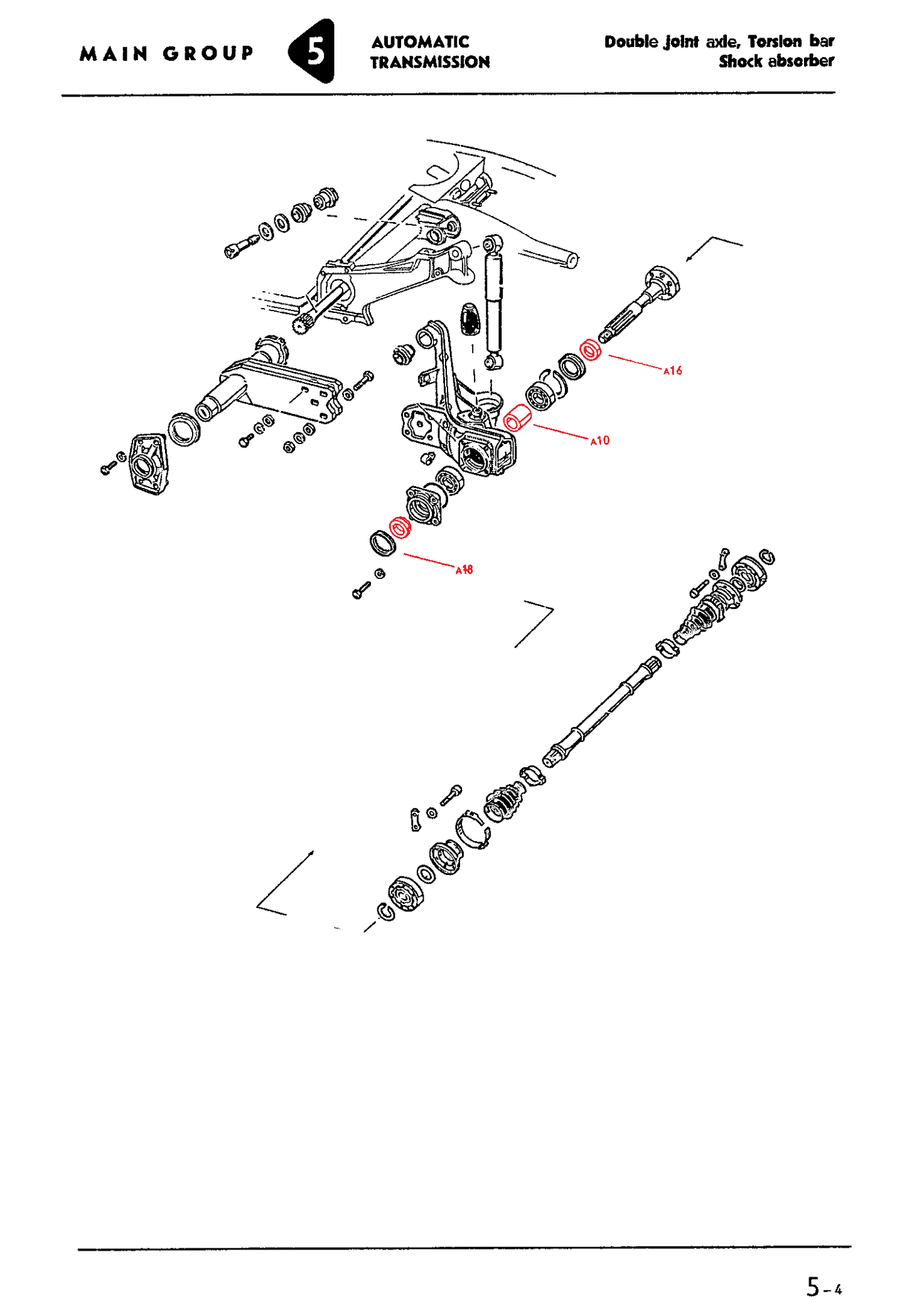 Axle Spacer Kit for I.R.S., 6 pieces.