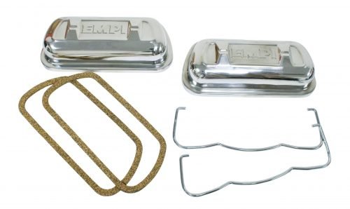 EMPI Stainless Valve Cover, with Bales, Pair