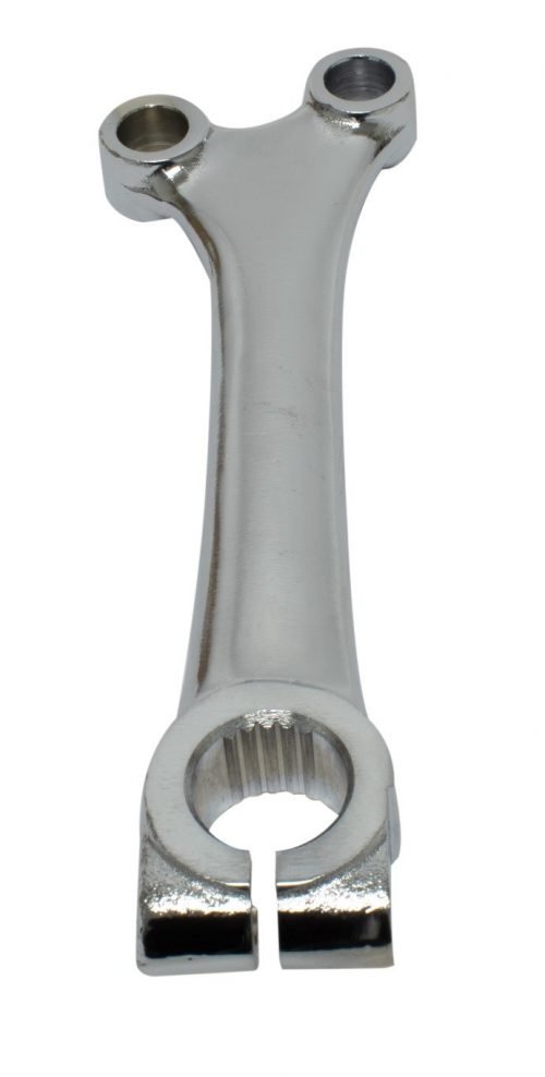 Steering Pitman Arm, Chrome, Small Shaft, Large Tie Rod End, 69-77