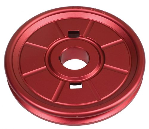 Billet Stock Design Pulley, Red