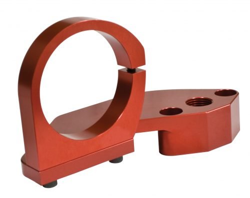 Billet Combo Fuel Pump Block-Off / Coil Mount, Red