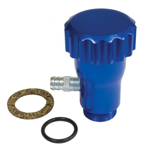 Billet Blue Oil Filler with Cap
