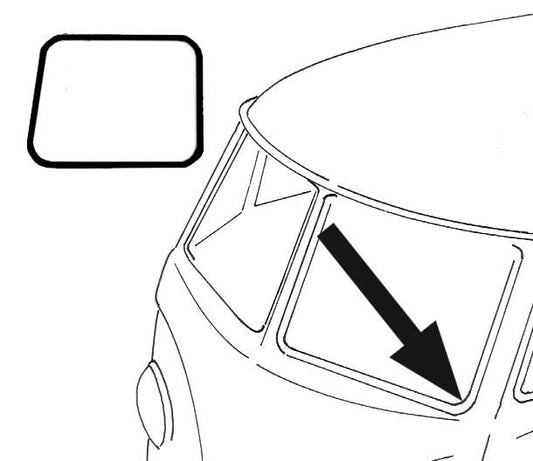 T2 50-67 Front Window Seal Left or Right
