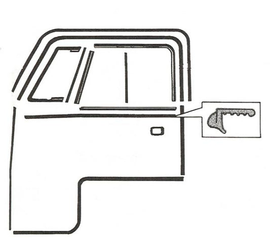 50-67 Bus Door Window Frame to Base Seals