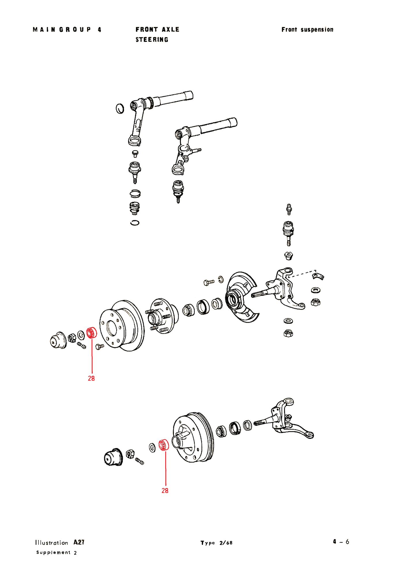 Type 2, 64-84 Front Outer Wheel Bearing
