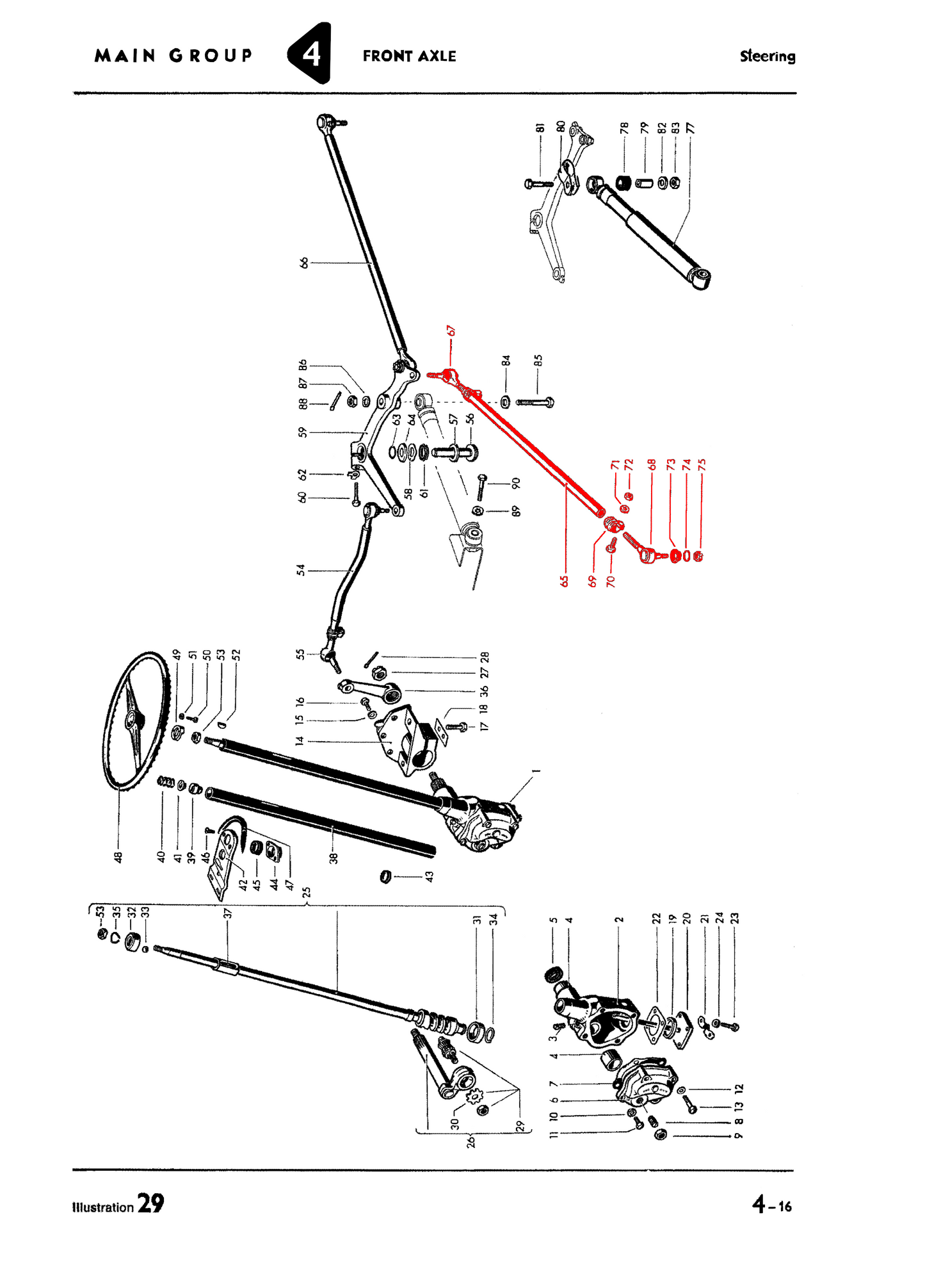 Bus 55-67 Tie Rod Assembly Left Italy