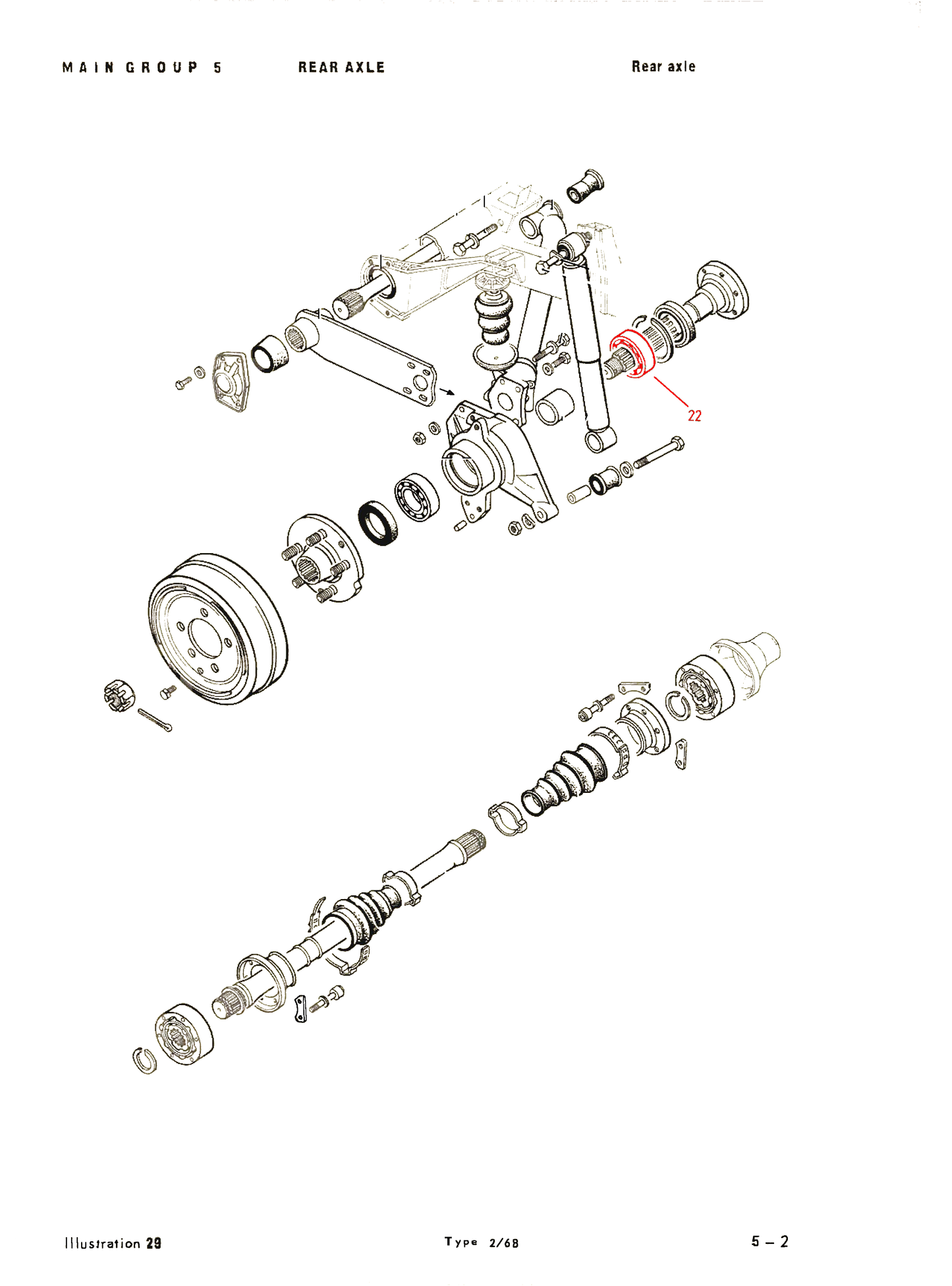 68-79 VW Bus, Rear Inner Wheel Bearing