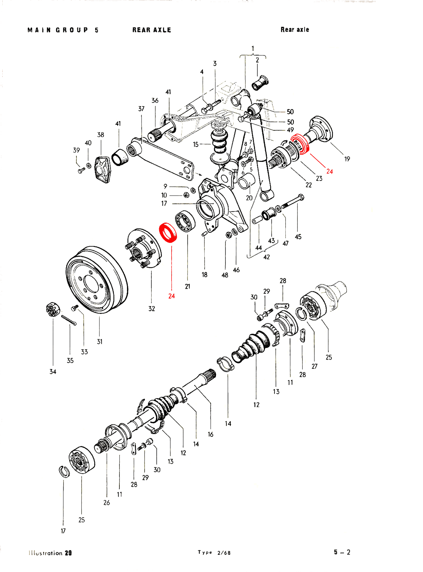 Bus 68-91 IRS Rear Drum Seal / Wheel Bearing Seal
