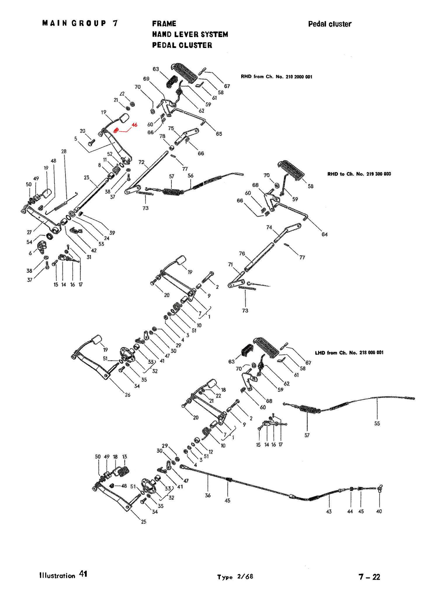 68-79 Bus, RHD Brake Pedal Rubber Stop