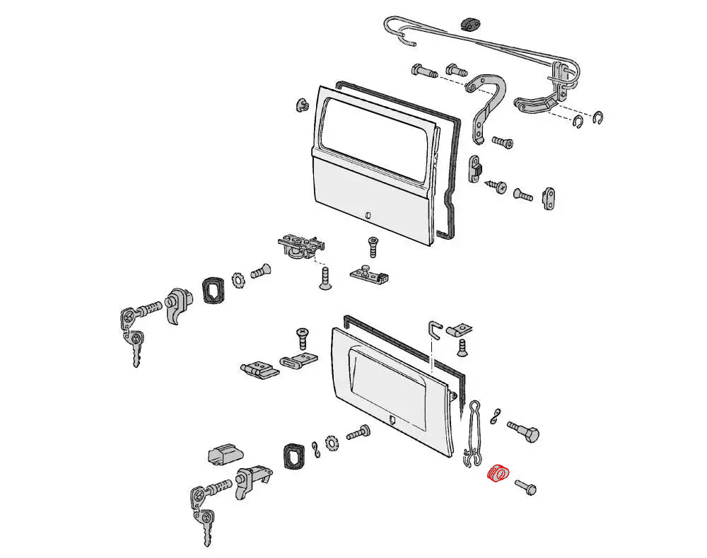Bus 74-79 Engine Lid Prop Guide