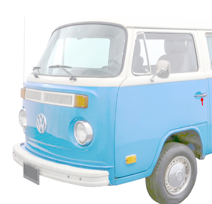 T2 69-79 Front Door Handle, Left or Right Each