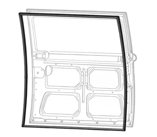 211-843-792BBR Center Sliding Door Weatherstrip - VW Bus (1968-1979)
