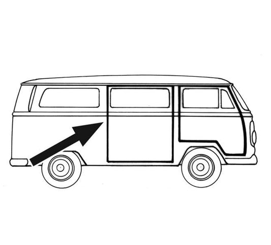 211-843-792BEU Center Sliding Door Weatherstrip - VW Bus (1968-1979)
