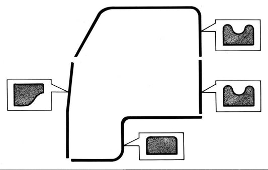 64-67 Bus, Front Door Seals (Set)
