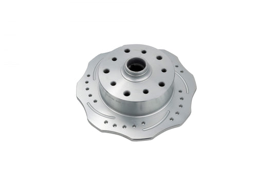 EMPI Scalloped Front Brake Rotor, Double Drilled 5x130, 5x4.75"
